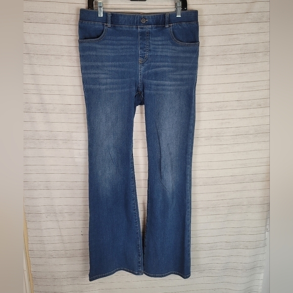 BETABRAND PULL ON Boot-Cut 4-Pocket Yoga Denim Pants, sz Large - Picture 2 of 16